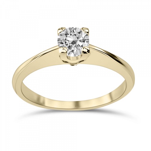Μονόπετρο Δαχτυλίδι - Μονόπετρο δαχτυλίδι Κ14 χρυσό με ζιργκόν, da4264 ΔΑΧΤΥΛΙΔΙΑ ΑΡΡΑΒΩΝΑ Κοσμηματα - chrilia.gr