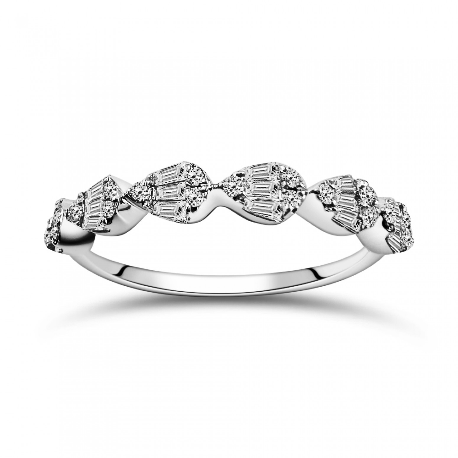 Μισόβερο Δαχτυλίδι - Μισόβερο δαχτυλίδι Κ18 λευκόχρυσο με διαμάντια 0.22ct, VS1, G da4282 ΔΑΧΤΥΛΙΔΙΑ ΑΡΡΑΒΩΝΑ Κοσμηματα - chrilia.gr