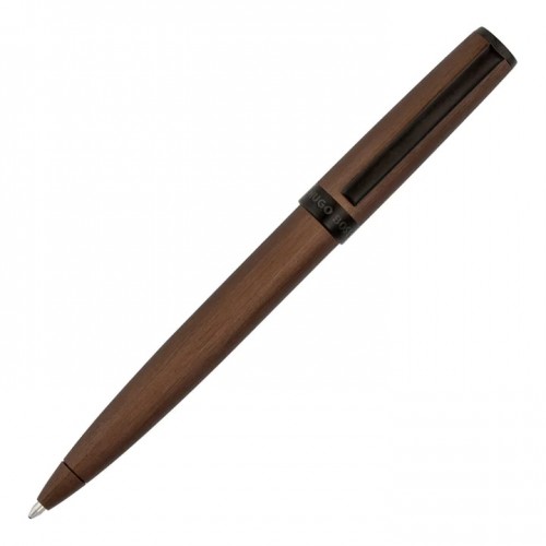 Hugo Boss στυλό, Ballpoint Gear Brushed Khaki, HSK4414T, ac1619 ΔΩΡΑ Κοσμηματα - chrilia.gr