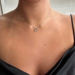 Hello kitty necklace, Κ14 white gold with zircon, ko2017 NECKLACES Κοσμηματα - chrilia.gr