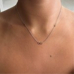 Infinity necklace, Κ14 pink gold, ko4118 NECKLACES Κοσμηματα - chrilia.gr