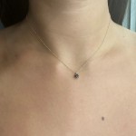 Solitaire necklace, Κ9 pink gold with onyx, ko4424 NECKLACES Κοσμηματα - chrilia.gr