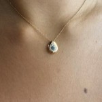 Eye necklace, Κ18 pink gold with black, blue and white diamonds 0.11ct, VS1, H ko5158 NECKLACES Κοσμηματα - chrilia.gr
