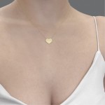 Heart necklace, Κ14 gold, ko5308 NECKLACES Κοσμηματα - chrilia.gr
