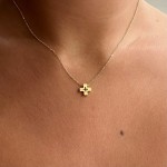 Cross necklace, Κ14 gold, ko5618 NECKLACES Κοσμηματα - chrilia.gr