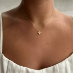 Cross necklace, Κ14 gold, ko5618 NECKLACES Κοσμηματα - chrilia.gr