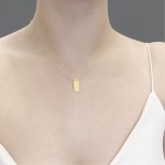 Tag necklace, Κ14 gold, ko5312 NECKLACES Κοσμηματα - chrilia.gr