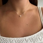 Necklace, Κ14 white gold with pearl, ko5610 NECKLACES Κοσμηματα - chrilia.gr