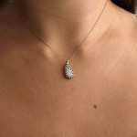 Eye necklace, Κ9 pink gold with diamonds 0.55ct, VS1, G, ko5793 NECKLACES Κοσμηματα - chrilia.gr