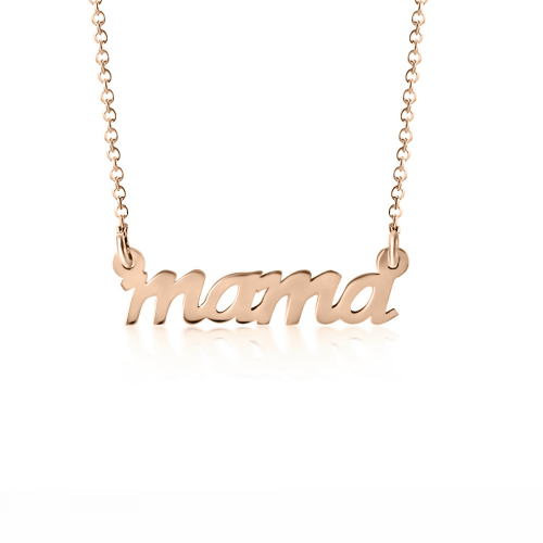 Necklace for mum, K14 pink gold, ko5937 NECKLACES Κοσμηματα - chrilia.gr