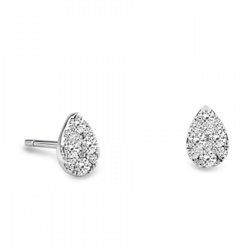 Multistone earrings drops 18K white gold with diamonds 0.49ct, VS1, G, sk3015 EARRINGS Κοσμηματα - chrilia.gr