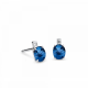 Solitaire earrings 18K white gold with sapphires 1.70ct and diamonds VS1, G sk3020