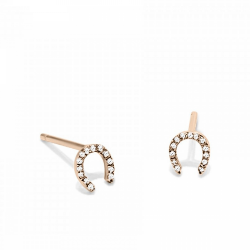 Petal earrings 18K pink gold with diamonds 0.10ct, VS1, H, sk3064 EARRINGS Κοσμηματα - chrilia.gr
