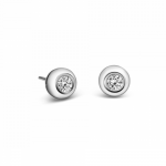 Solitaire earrings, 18K white gold with diamonds 0.10ct, VS2, G, from IGL sk3809 EARRINGS Κοσμηματα - chrilia.gr
