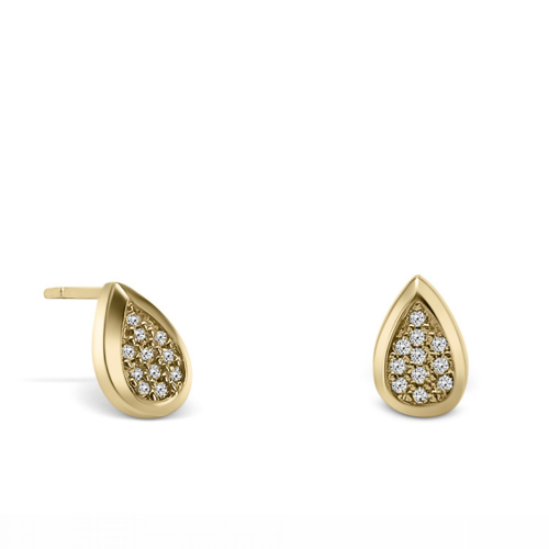 Drop earrings K14 gold with zircon, sk3928 EARRINGS Κοσμηματα - chrilia.gr