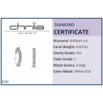 Σκουλαρίκια Κρίκοι - Σκουλαρίκια κρίκοι Κ18 λευκόχρυσο με διαμάντια 0.87ct , VS1, F, sk4103 ΣΚΟΥΛΑΡΙΚΙΑ Κοσμηματα - chrilia.gr