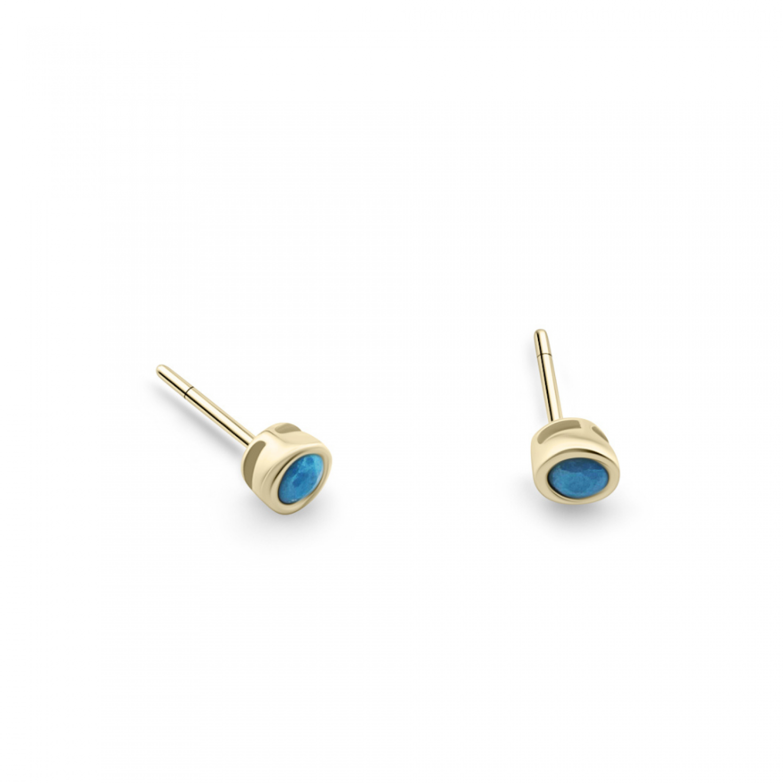 Earrings K9 gold with turquoise, sk4142 EARRINGS Κοσμηματα - chrilia.gr
