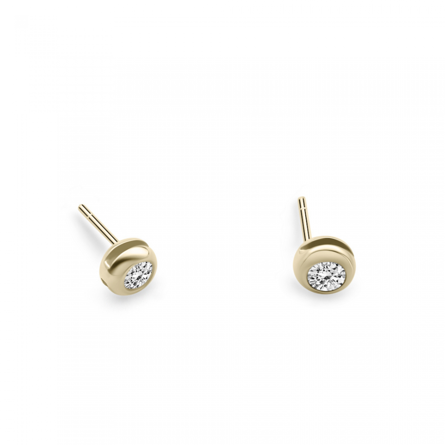 Solitaire earrings 9K gold with zircon, sk4126 EARRINGS Κοσμηματα - chrilia.gr