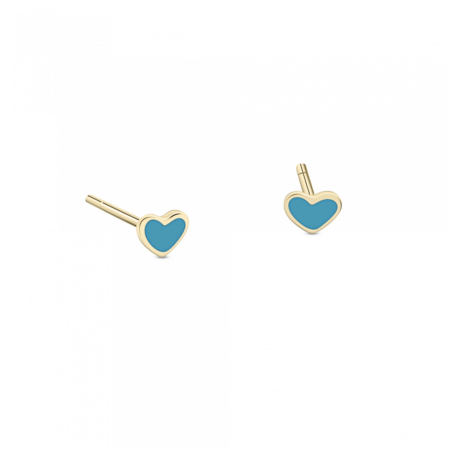 Heart baby earrings K9 gold with enamel, ps0150 EARRINGS Κοσμηματα - chrilia.gr