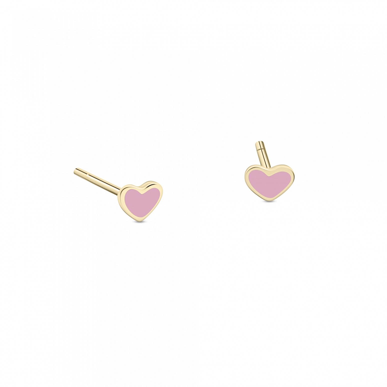 Heart baby earrings K9 gold with enamel, ps0151 EARRINGS Κοσμηματα - chrilia.gr