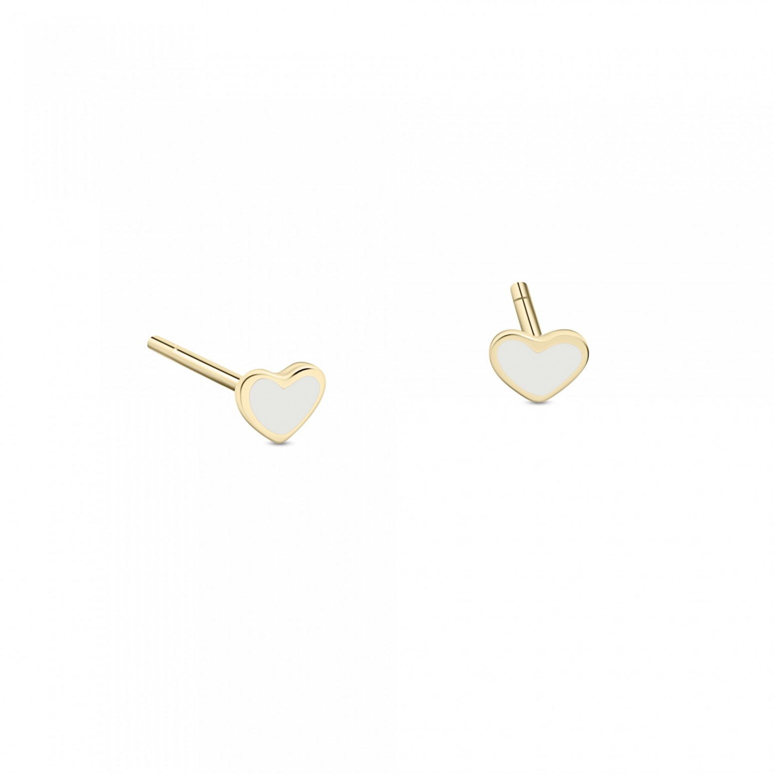 Heart baby earrings K9 gold with enamel, ps0152 EARRINGS Κοσμηματα - chrilia.gr