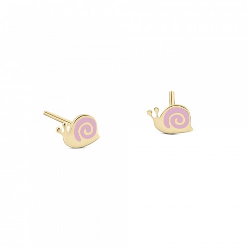  Cockle baby earrings K9 gold with enamel, ps0155 EARRINGS Κοσμηματα - chrilia.gr