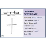Baptism cross K18 white gold with diamonds 0.03ct, VS2, H st4075 CROSSES Κοσμηματα - chrilia.gr