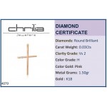Baptism cross K18 pink gold with diamonds 0.03ct, VS2, H st4079 CROSSES Κοσμηματα - chrilia.gr