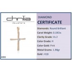 Baptism cross K18 pink gold with diamonds 0.19ct, VS2, H st4080 CROSSES Κοσμηματα - chrilia.gr