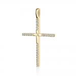 Βαπτιστικός σταυρός Κ18 χρυσό με διαμάντια 0.10ct, VS2, H st4084 ΣΤΑΥΡΟΙ Κοσμηματα - chrilia.gr