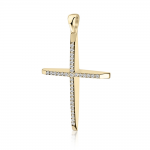 Βαπτιστικός σταυρός Κ18 χρυσό με διαμάντια 0.10ct, VS2, H st4086 ΣΤΑΥΡΟΙ Κοσμηματα - chrilia.gr
