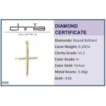 Baptism cross K18 gold with diamonds 0.10ct, VS2, H st4086 CROSSES Κοσμηματα - chrilia.gr