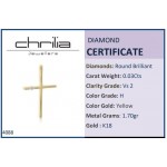 Βαπτιστικός σταυρός Κ18 χρυσό με διαμάντια 0.03ct, VS2, H st4088 ΣΤΑΥΡΟΙ Κοσμηματα - chrilia.gr