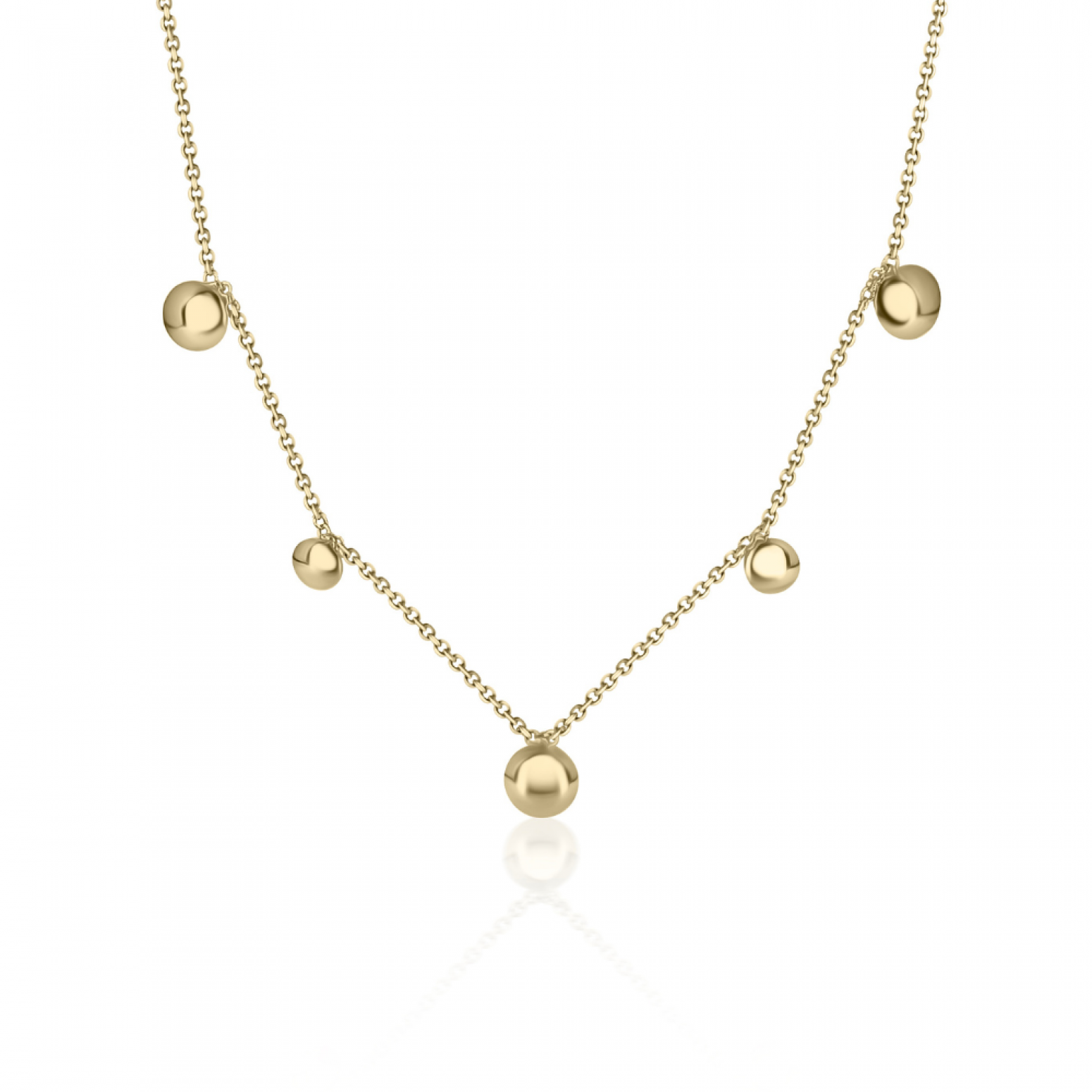 Round necklace, Κ14 gold, ko5929 NECKLACES Κοσμηματα - chrilia.gr