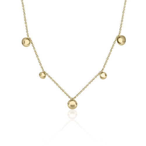 Round necklace, Κ14 gold, ko5929 NECKLACES Κοσμηματα - chrilia.gr