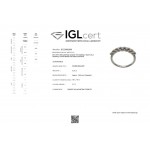 Half stone ring 18K white gold with diamonds 0.71ct, VS1, F from IGL da3929 ENGAGEMENT RINGS Κοσμηματα - chrilia.gr
