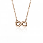 Infinity necklace, Κ14 pink gold ko4116 NECKLACES Κοσμηματα - chrilia.gr