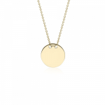 Round tag necklace, Κ14 gold, ko5300 NECKLACES Κοσμηματα - chrilia.gr