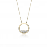 Round necklace, Κ18 gold with diamonds 0.15ct, SI1, H ko5629 NECKLACES Κοσμηματα - chrilia.gr