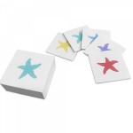 White plexiglass coaster with starfish, ac1547 GIFTS Κοσμηματα - chrilia.gr