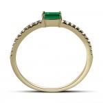 Μονόπετρο δαχτυλίδι Κ18 χρυσό με σμαράγδι 0.12ct και διαμάντια 0.09ct, VS1, Η da4188 ΔΑΧΤΥΛΙΔΙΑ ΑΡΡΑΒΩΝΑ Κοσμηματα - chrilia.gr