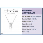 Multistone necklace 18K white gold with diamonds 0.13ct, VS1, G me0287 NECKLACES Κοσμηματα - chrilia.gr