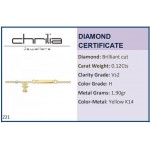 Παιδικό βραχιόλι ταυτότητα Κ14 χρυσό με κοριτσάκι, διαμάντια 0.12ct, VS2, H και τυρκουάζ pb0221 ΒΡΑΧΙΟΛΙΑ Κοσμηματα - chrilia.gr