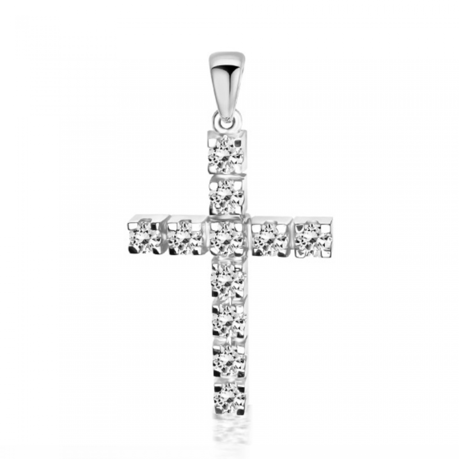 Βαπτιστικός σταυρός Κ18 λευκόχρυσο με διαμάντια 0.54ct, VS1, G st4073 ΣΤΑΥΡΟΙ Κοσμηματα - chrilia.gr