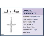 Baptism cross K18 white gold with diamonds 0.54ct, VS1, G st4073 CROSSES Κοσμηματα - chrilia.gr