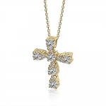 Βαπτιστικός σταυρός με αλυσίδα Κ14 χρυσό με διαμάντια 0.29ct, VS2, H st4074 ΣΤΑΥΡΟΙ Κοσμηματα - chrilia.gr