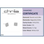 Multistone earrings 18K white gold with diamonds 0.92ct, VVS1, F, sk4036 EARRINGS Κοσμηματα - chrilia.gr