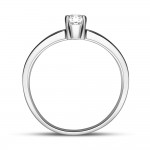 Solitaire ring 18K white gold with center diamond 0.16ct, VS1, G from IGL da3490 ENGAGEMENT RINGS Κοσμηματα - chrilia.gr