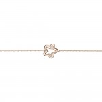 Star bracelet, Κ14 pink gold with diamonds 0.06ct, VS1, H br1573 BRACELETS Κοσμηματα - chrilia.gr