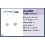 Πολύπετρα σκουλαρίκια καρδιές Κ18 λευκόχρυσο με διαμάντια 0.30ct, SI1, H, sk4027 ΣΚΟΥΛΑΡΙΚΙΑ Κοσμηματα - chrilia.gr